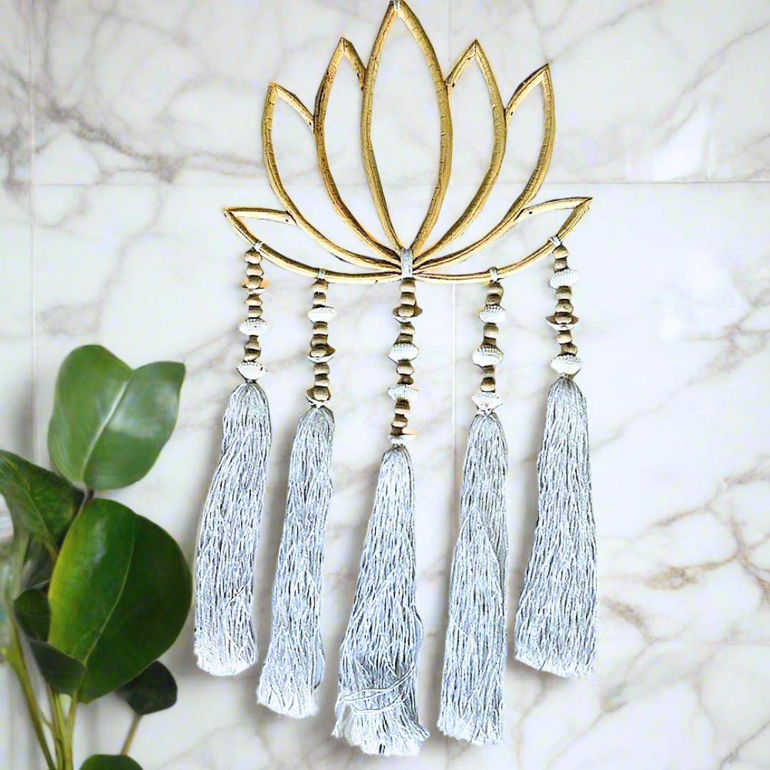 Dreamcatcher Lotus Rattan Macrame Shell