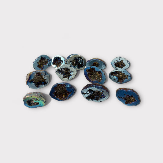 Blue Rainbow Quartz Mini Geodes