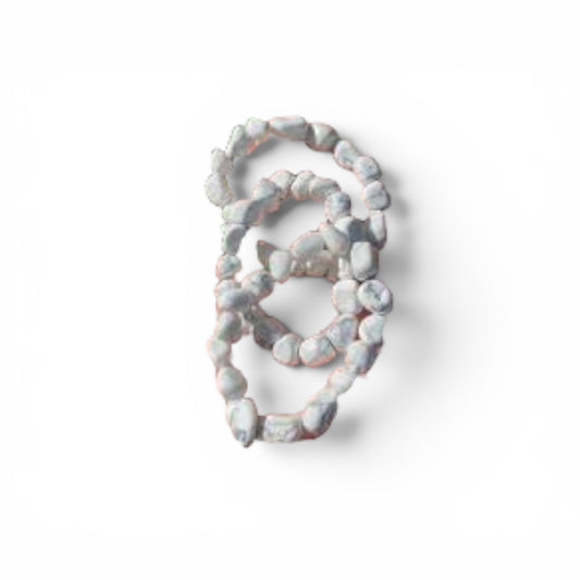 White Howlite Tumble Bead Bracelet