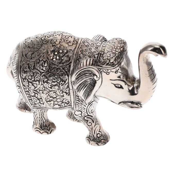 Elephant Statue in Silver