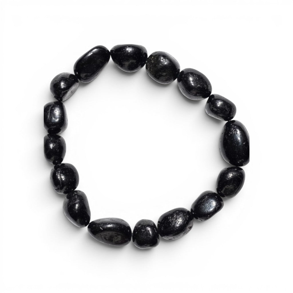Black Tourmaline Tumble Bead Bracelet