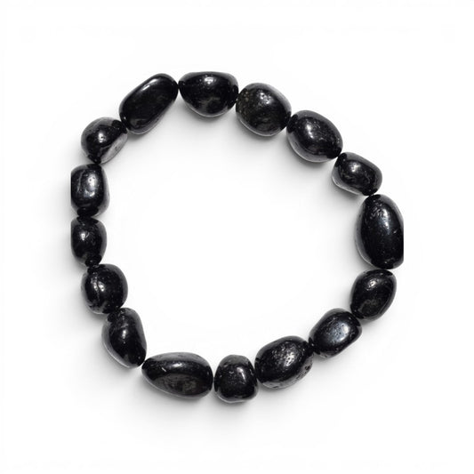 Black Tourmaline Tumble Bead Bracelet