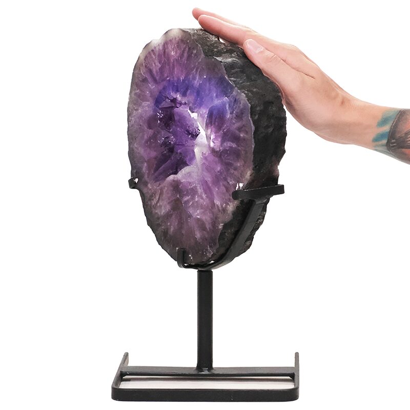 4.3kg Natural Amethyst Ring Slice on Stand