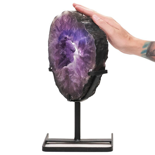 4.3kg Natural Amethyst Ring Slice on Stand