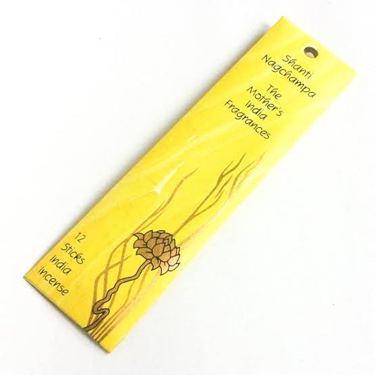 Mothers India Incense - SHANTI Nag Champa