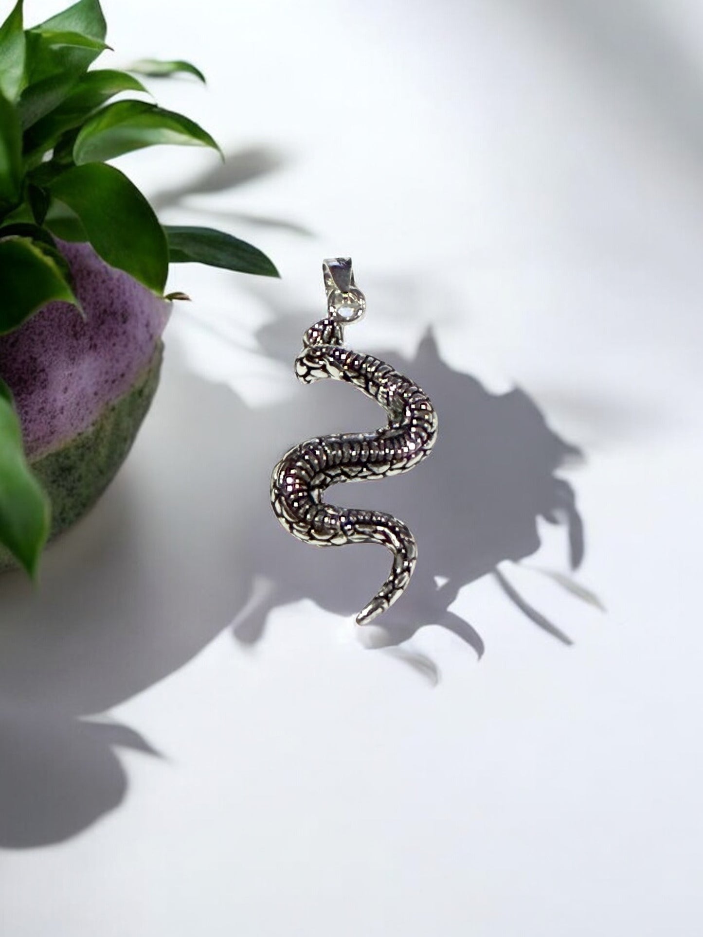 Snake Pendant in Silver - Moveable