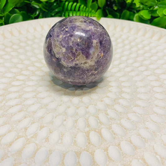 Lepidolite Crystal Sphere 005