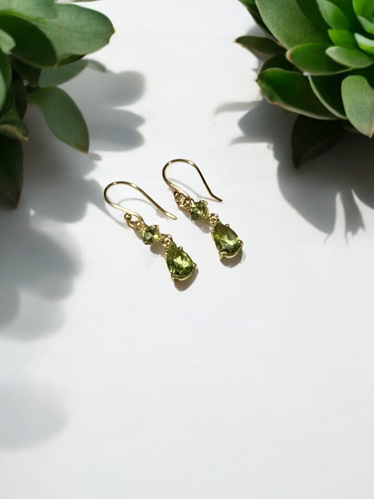 Peridot Gold Earrings - Persian Queen