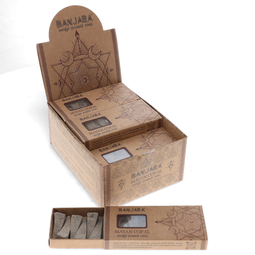 INCENSE BANJARA PYRAMID CONES MAYAN COPAL 10PCE