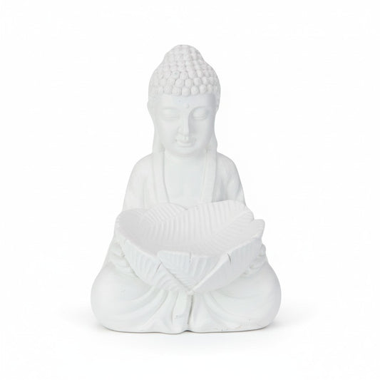 Rulai Garden Buddha Holding Leaf Bowl 47cm