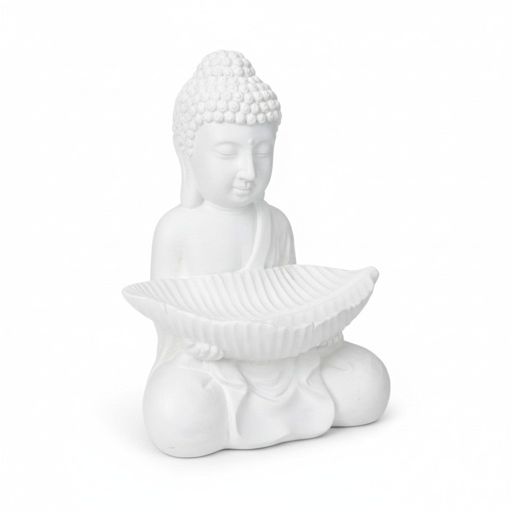Rulai Garden Buddha Holding Leaf