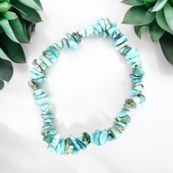 Larimar Crystal Chip Bracelet
