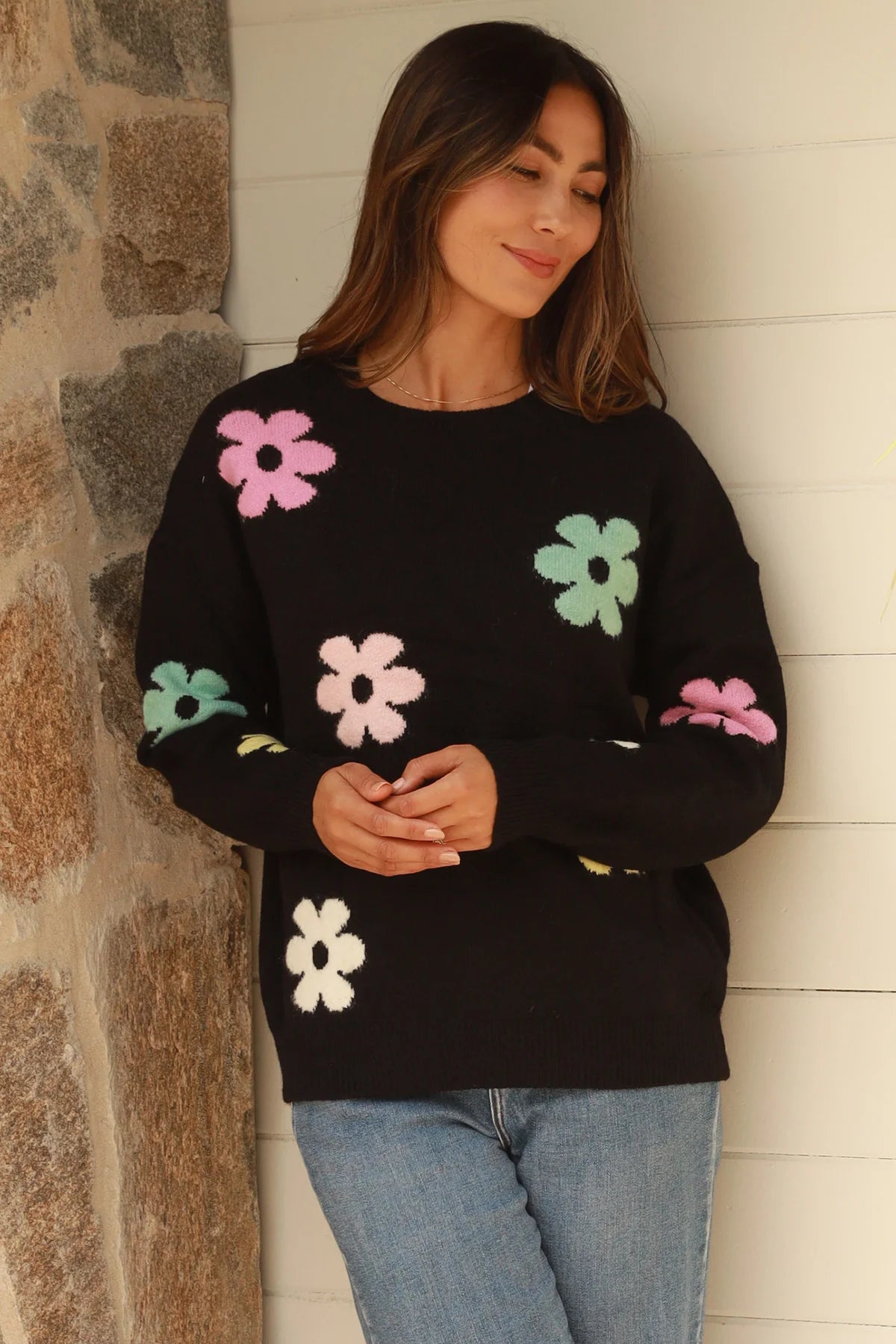 Black Flower Knit ~ Kgari