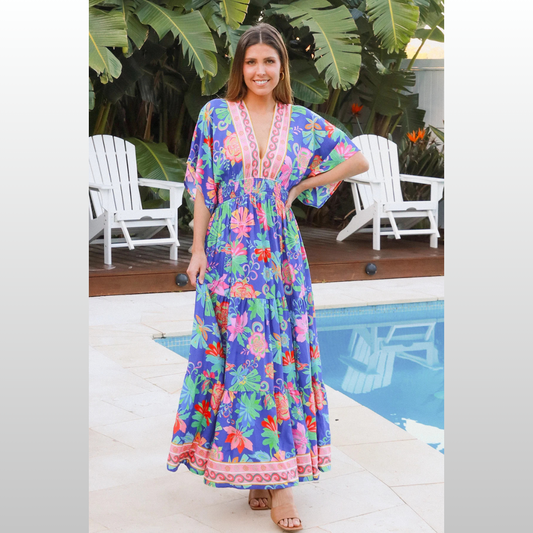 Viginia Blue Maxi Dress