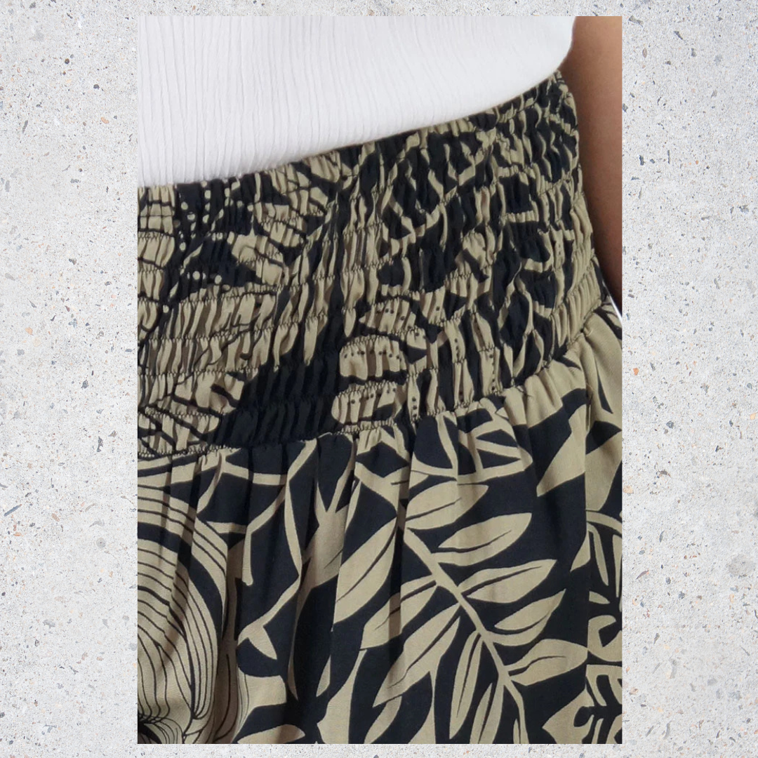 Black Almond Boho Bazaar 3/4 Pants