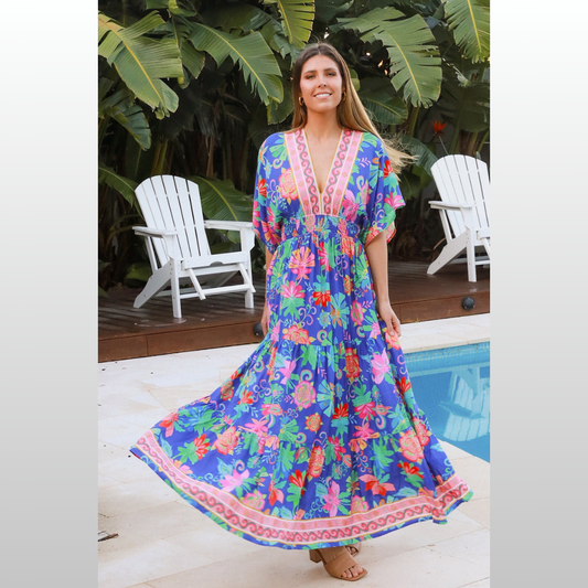 Viginia Blue Maxi Dress