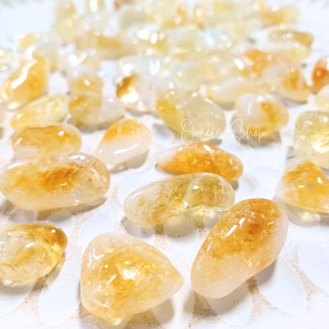 Citrine Crystal Tumbles ~ Attracts Wealth & Abundance