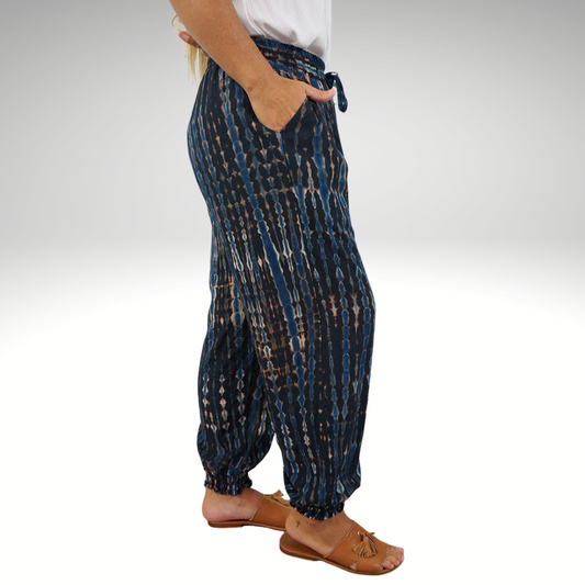 Harem Pant Gypsy Crackle Tie Dye
