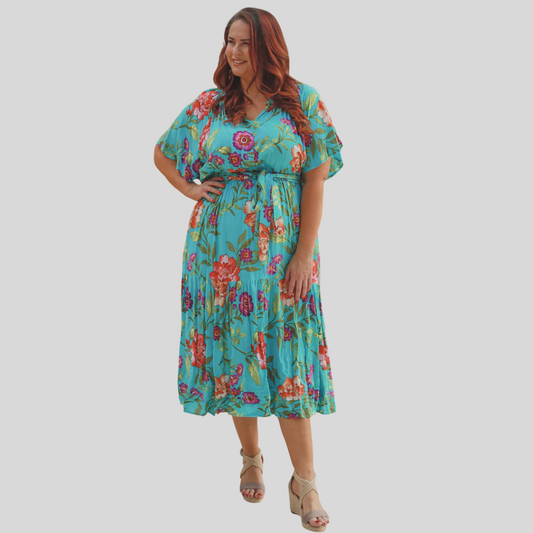 Aqua Queen Midi Dress