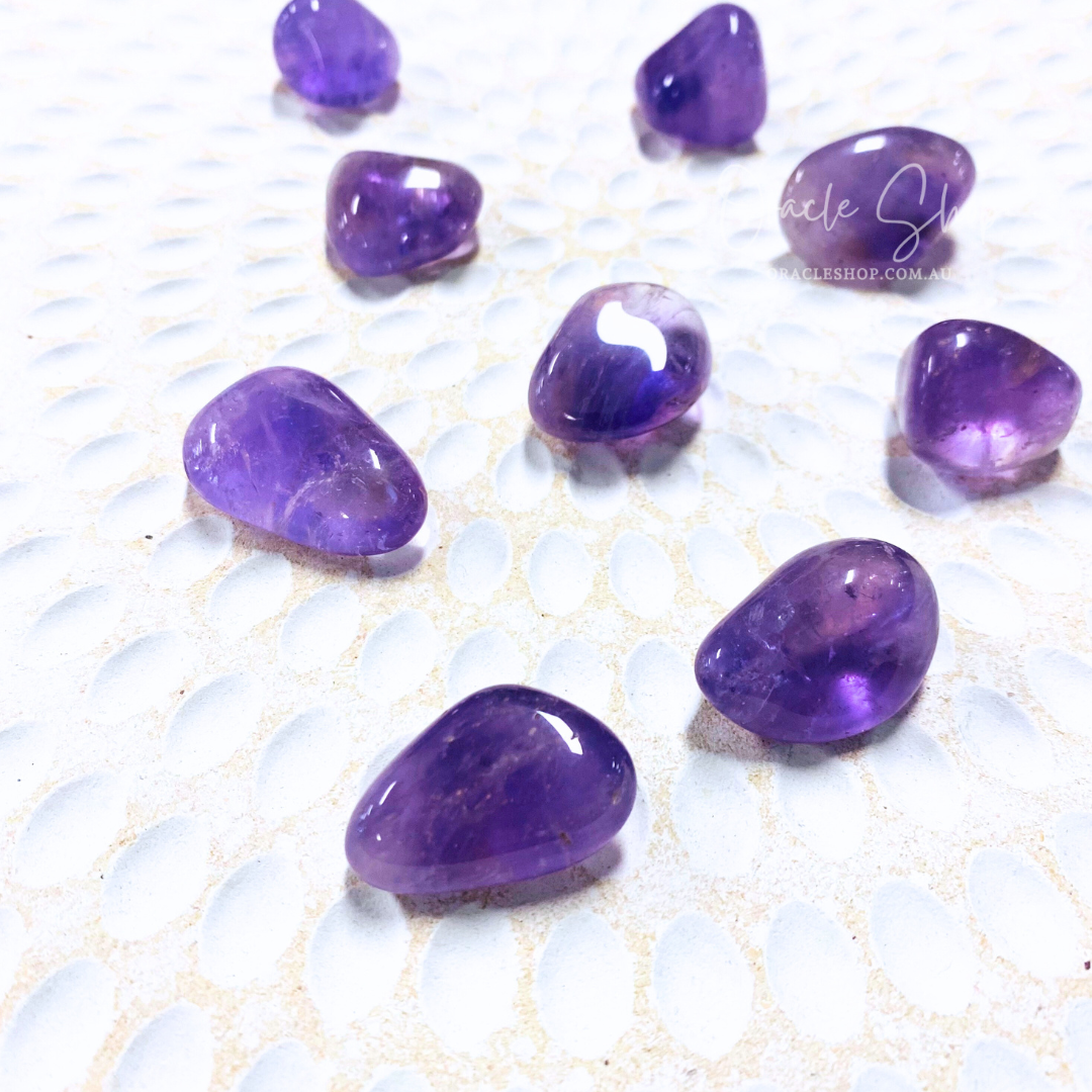 Amethyst Crystal Tumbles ~ Calms Anxiety & Boosts Intuition