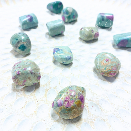 Ruby in Fuchsite Crystal Tumbles ~ Boosts Love & Compassion & Heart Protection