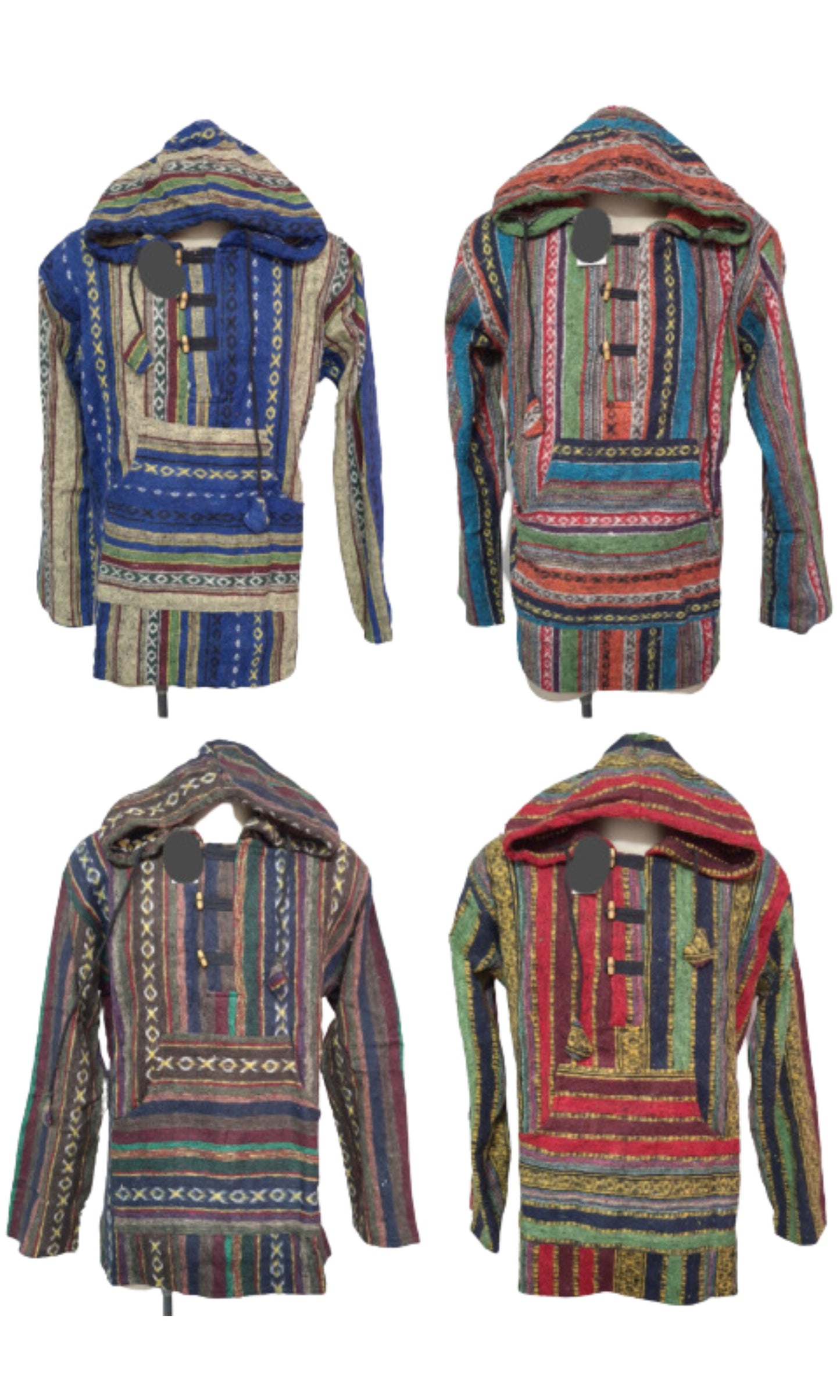 Patchwork Gheri Hoodie - Boho Tibetan