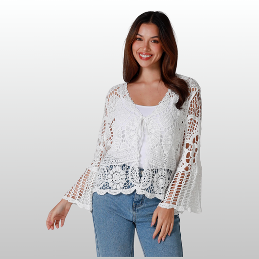 Bohemian Cotton Top Mandala Lace
