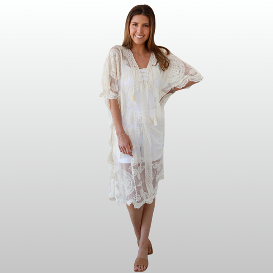 Bohemian Cotton Top Mandala Lace