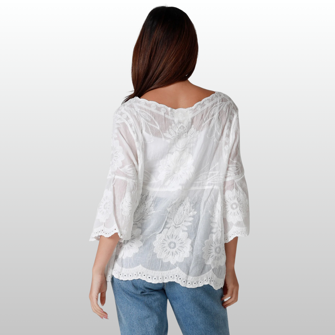 Bohemian Cotton Top Flower