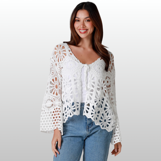 Bohemian Cotton Top Flower Lace