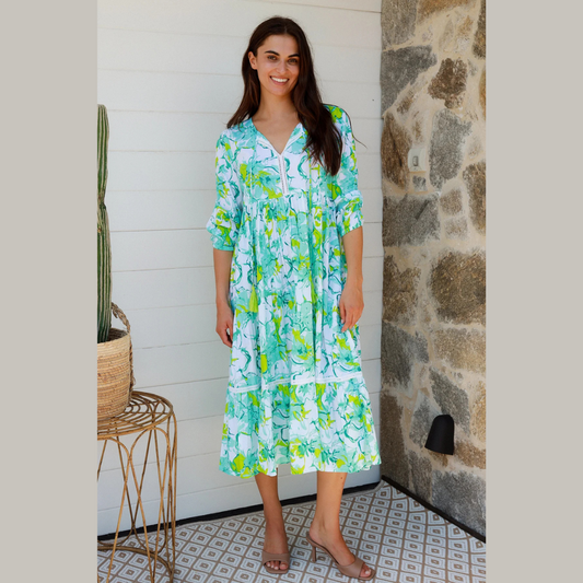 Mahale Cornelia Dress in Lime