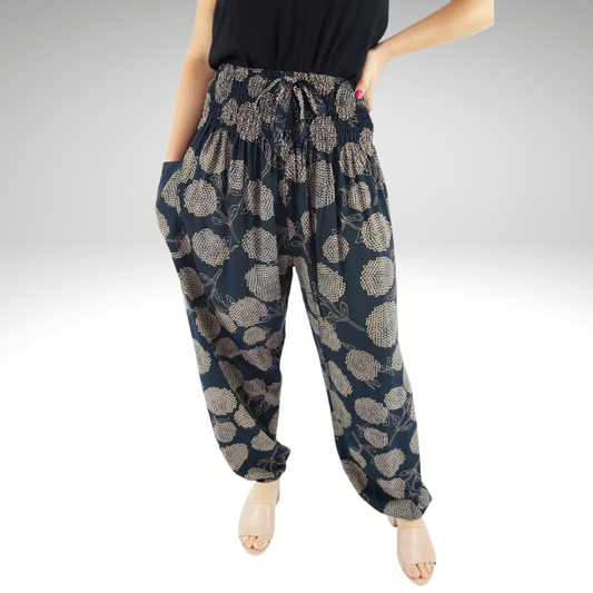 Harem Marigold Pants Black