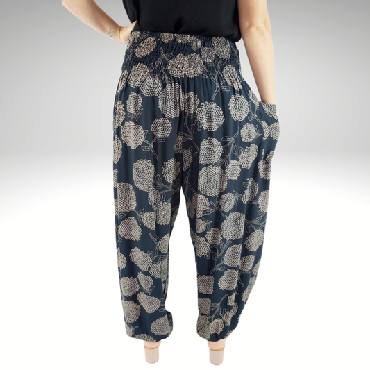 Harem Marigold Pants Black