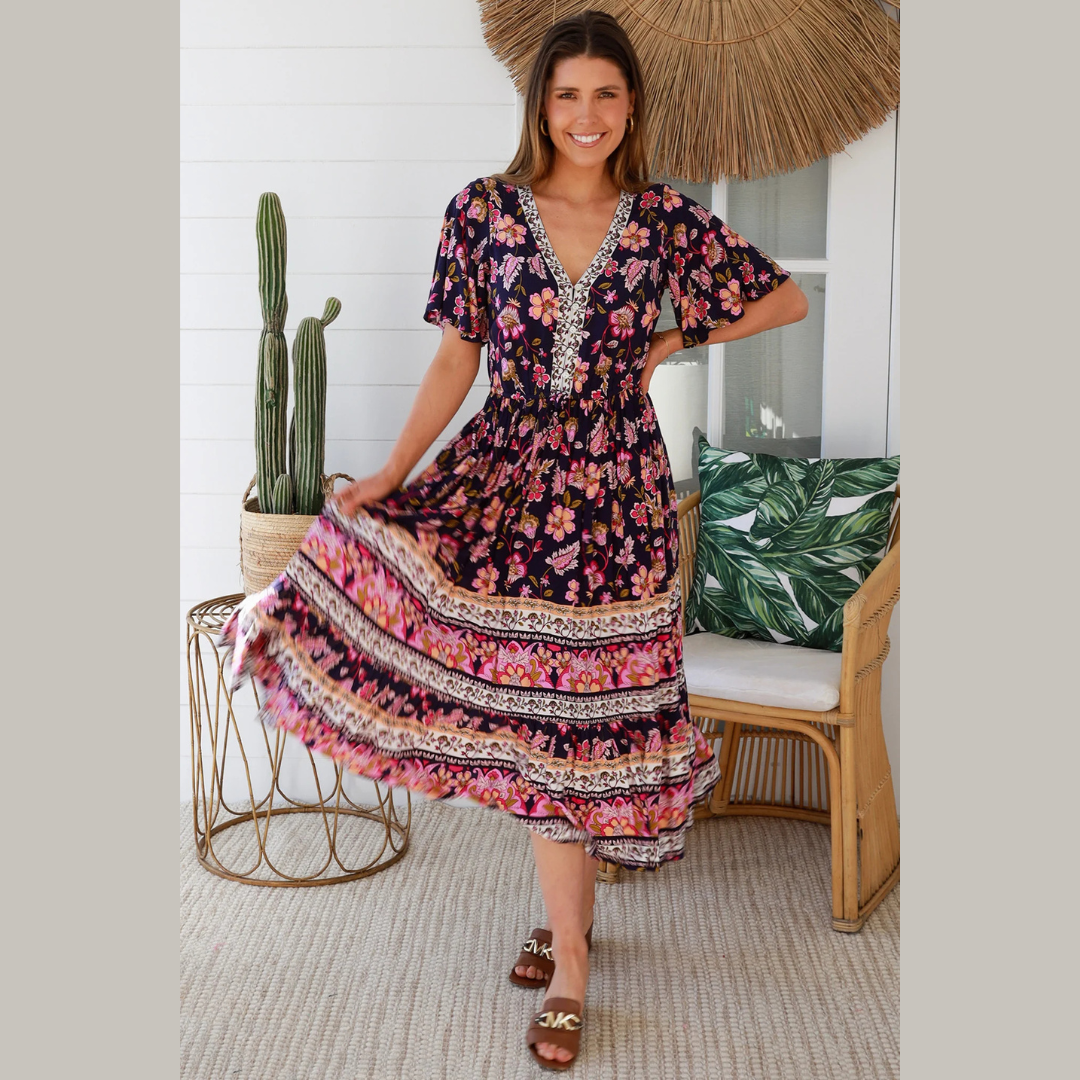 Brittany Midi Bohemian Dress