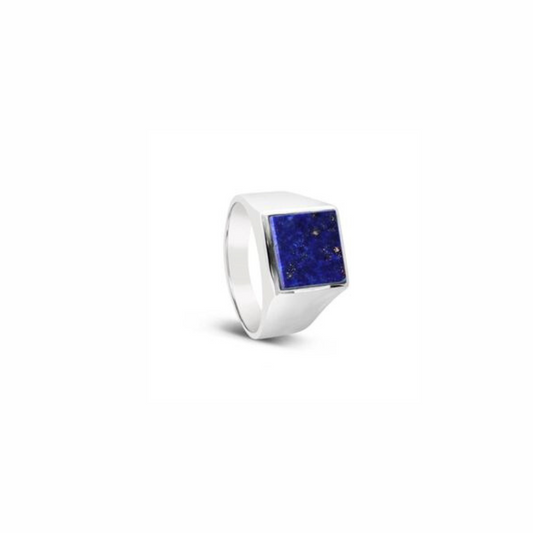 Lapis Lazuli Men's Ring in Silver