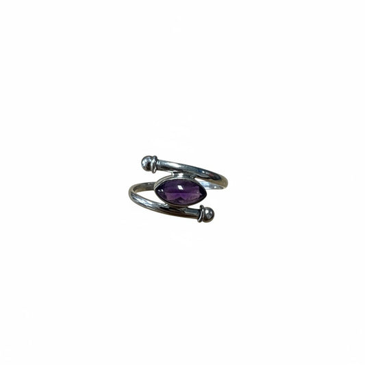 Amethyst Balance Silver Ring
