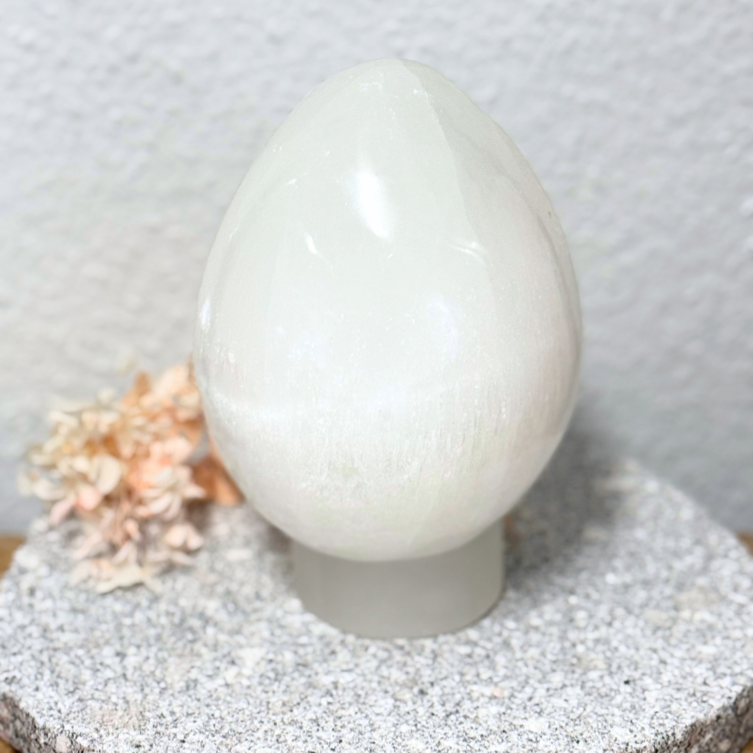 Selenite Egg Lamp