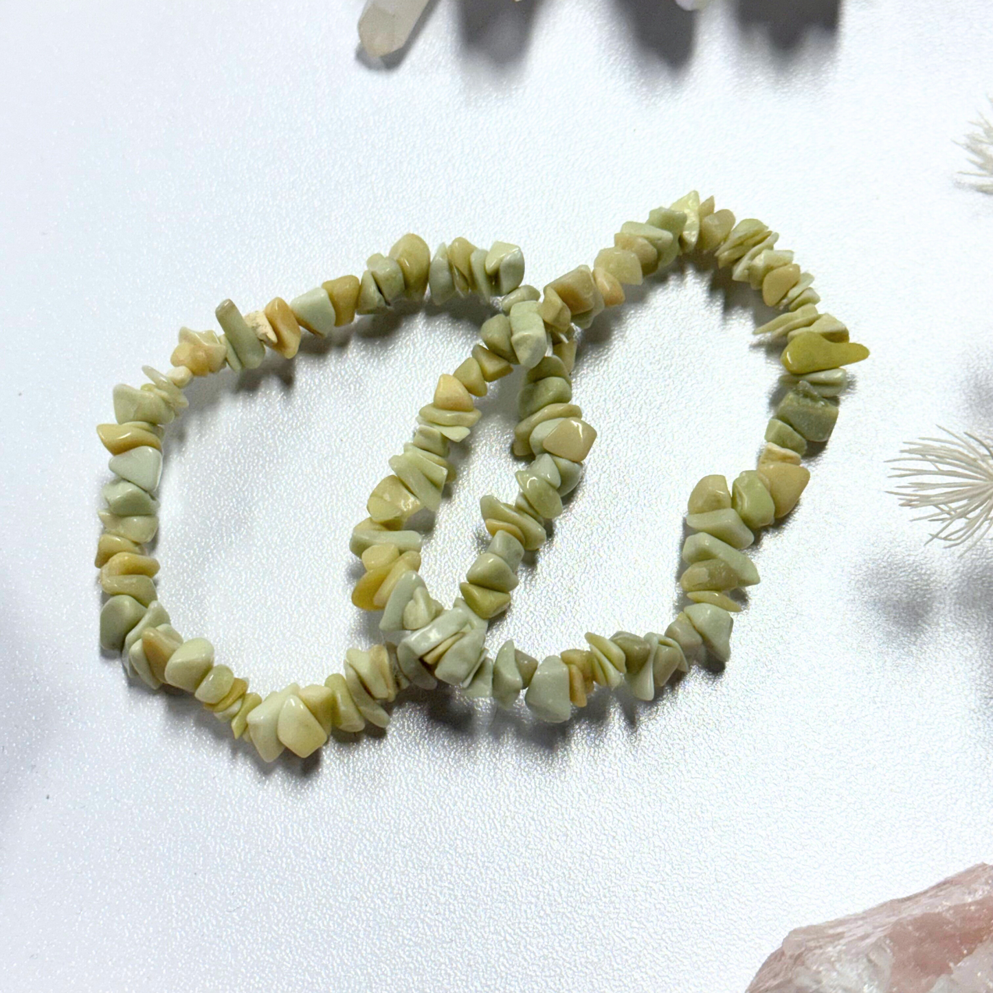 Serpentine chip bracelets