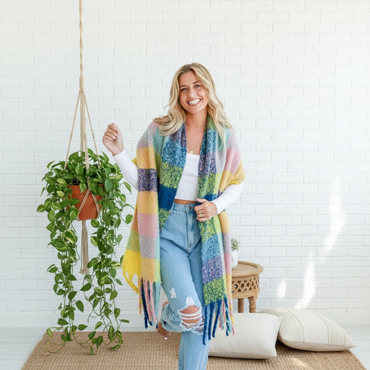 Wrap Scarf Bohemian Blue