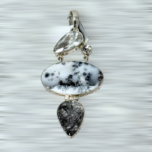 Dendritic Agate Pendant SS