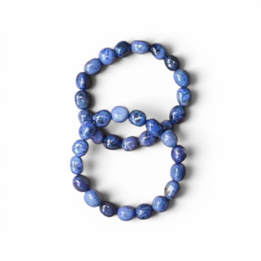 Dumortierite Tumble Bead Bracelets