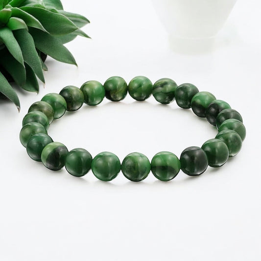 African Jade Crystal Bead Bracelet
