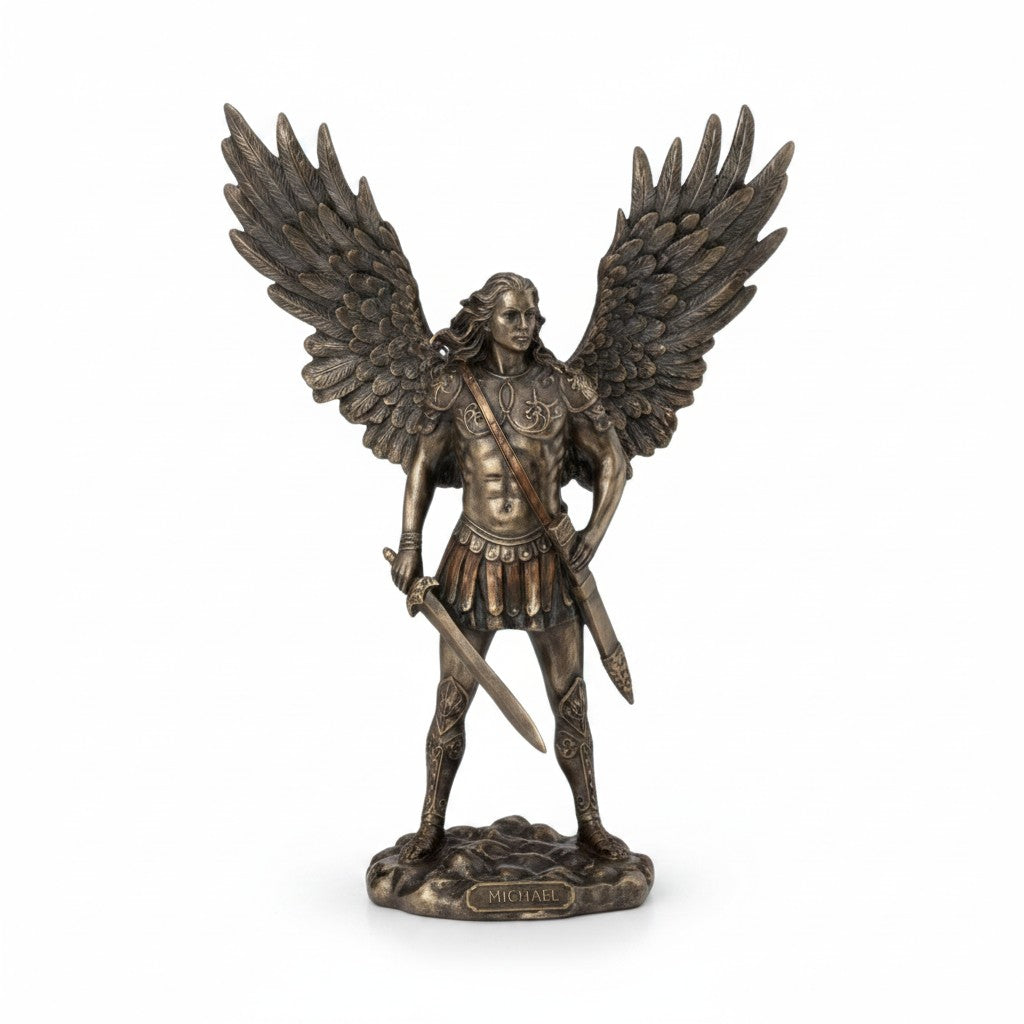 Archangel Michael with Sword Bronze Statue