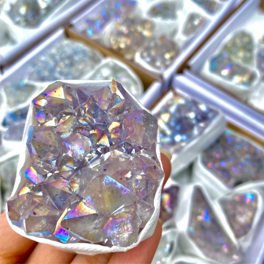 Amethyst Aura Geode Clusters