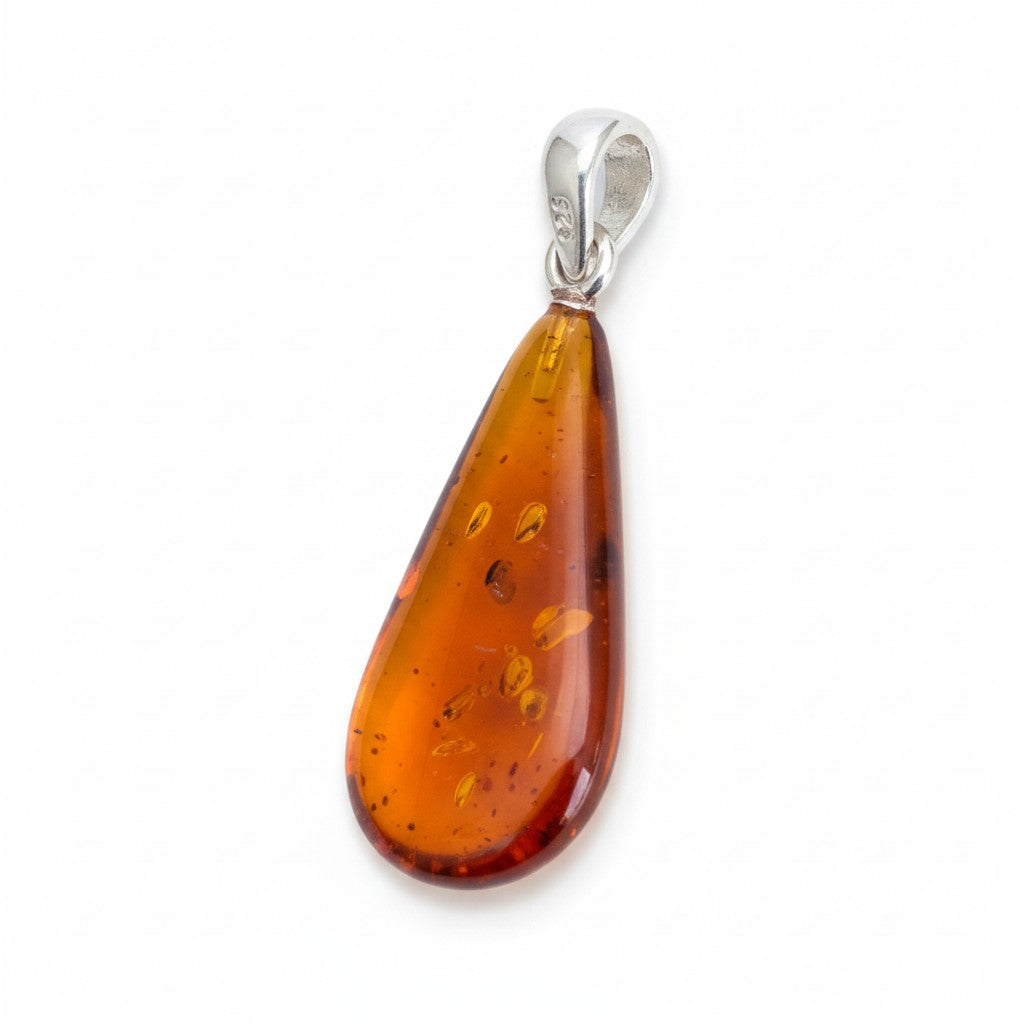Amber Silver Pendant