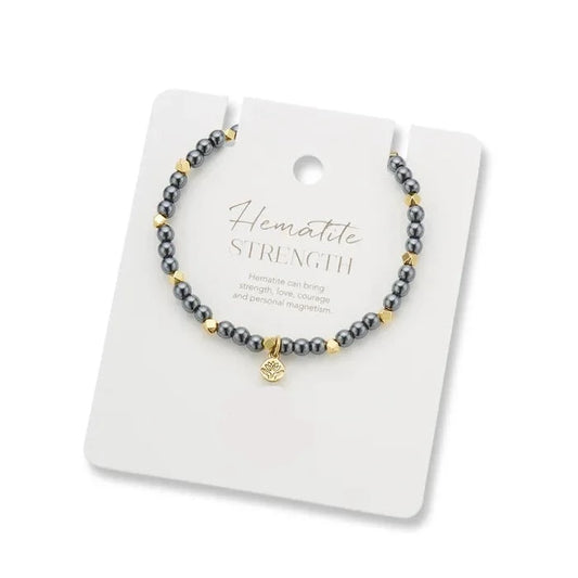 Hematite Aura of Gold Bracelet