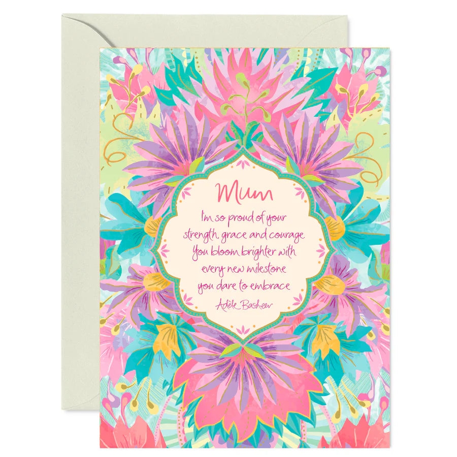 Mum Bloom Brighter Greeting Card