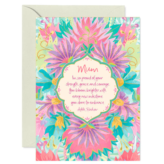 Mum Bloom Brighter Greeting Card