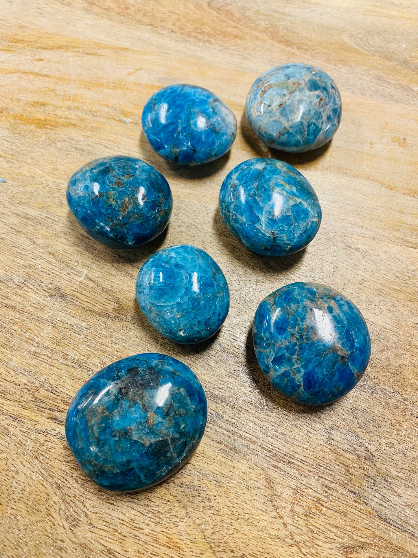 Blue Apatite Palm Stones