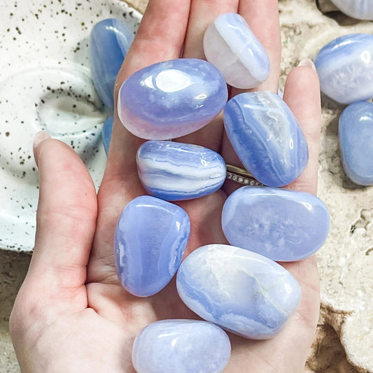 Blue Lace Agate Tumble ~ Calm Communication & Peace